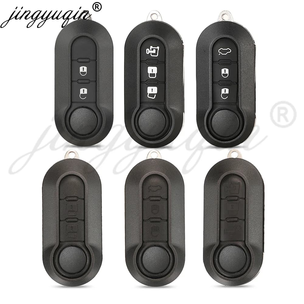Jingyuqin 2/3BTN Chiave A Distanza Dell'automobile Borsette Caso Per Fiat 500 Panda Punto Bravo Ducato Peugeot Boxer Citroen Jumper Auto Uncut Lama