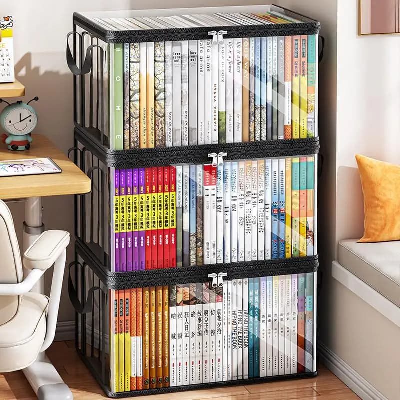 1Pc Clear PVC Storage Box | Flip-Top Lid & View Window | Multi-Use Organizer For Toys, Crafts & Supplies Durable Gift Container.