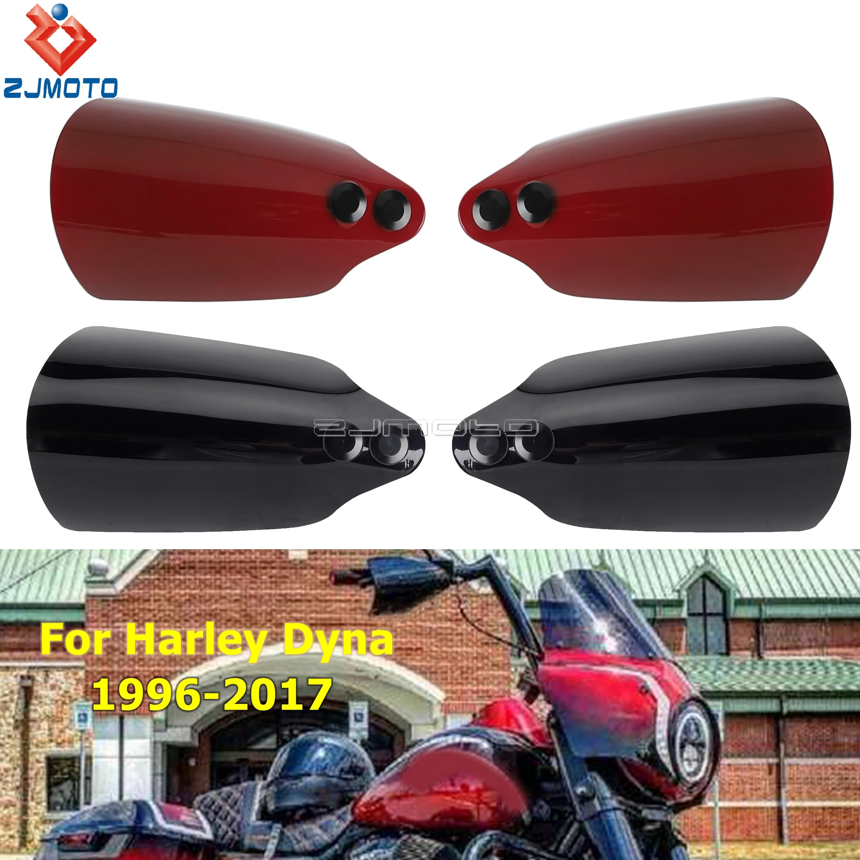 Moto Paramani Protezione Manubrio Paramani Per Harley Dyna Wide Super Glide Low Rider Street Bob FLD FXDS 1996-2017