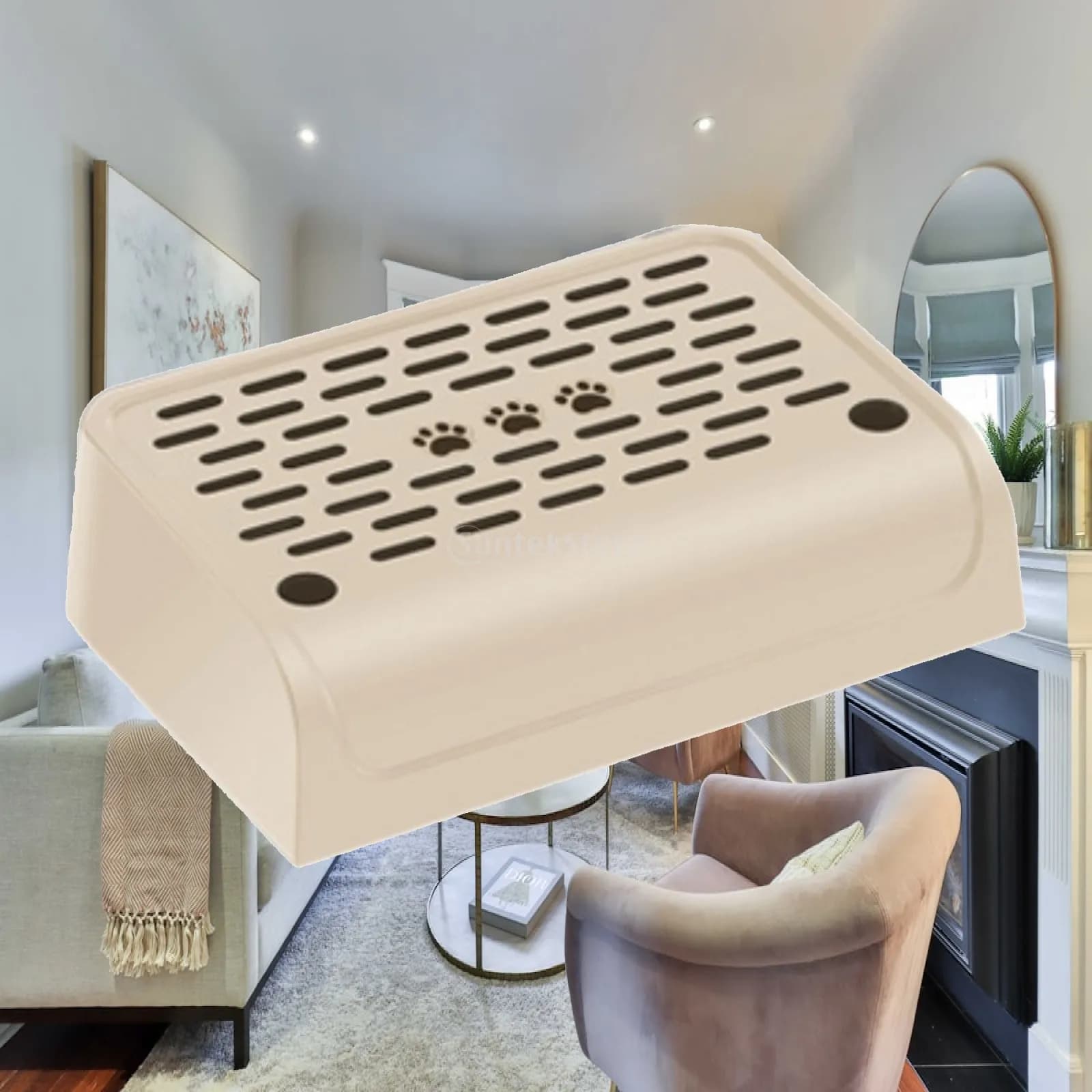 Cat Litter Case Accessory Footboard Plastic Mat for Litter Box Enclosure Furniture Convenient Entry and Tidy Home