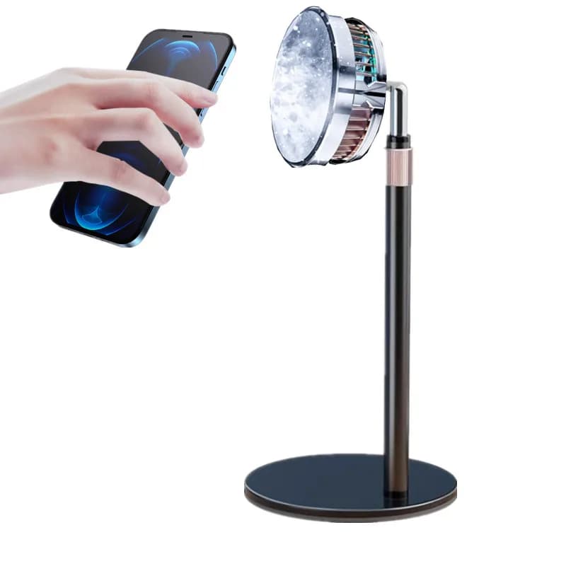 Radiator Cooling Fan Magnetic Heat Sink Air Cooler Mobile Phone Cradle Smartphone Type c Fan Holder Support Livestreaming