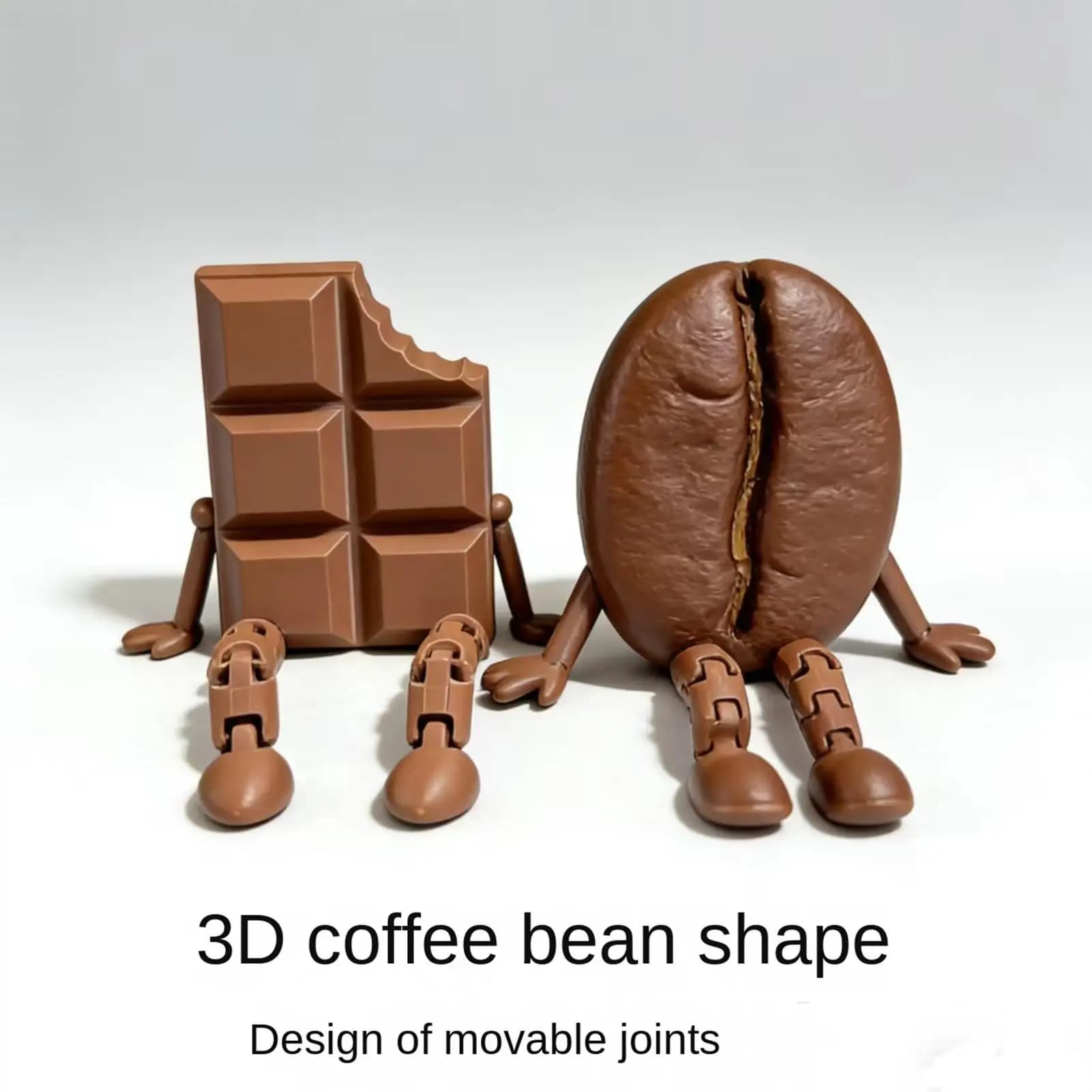 Creative 3D Print Coffee Bean Ornaments Funny Multi Functional Chocolate Ornament Model Sculpture Home Decorations Coffee Shop
