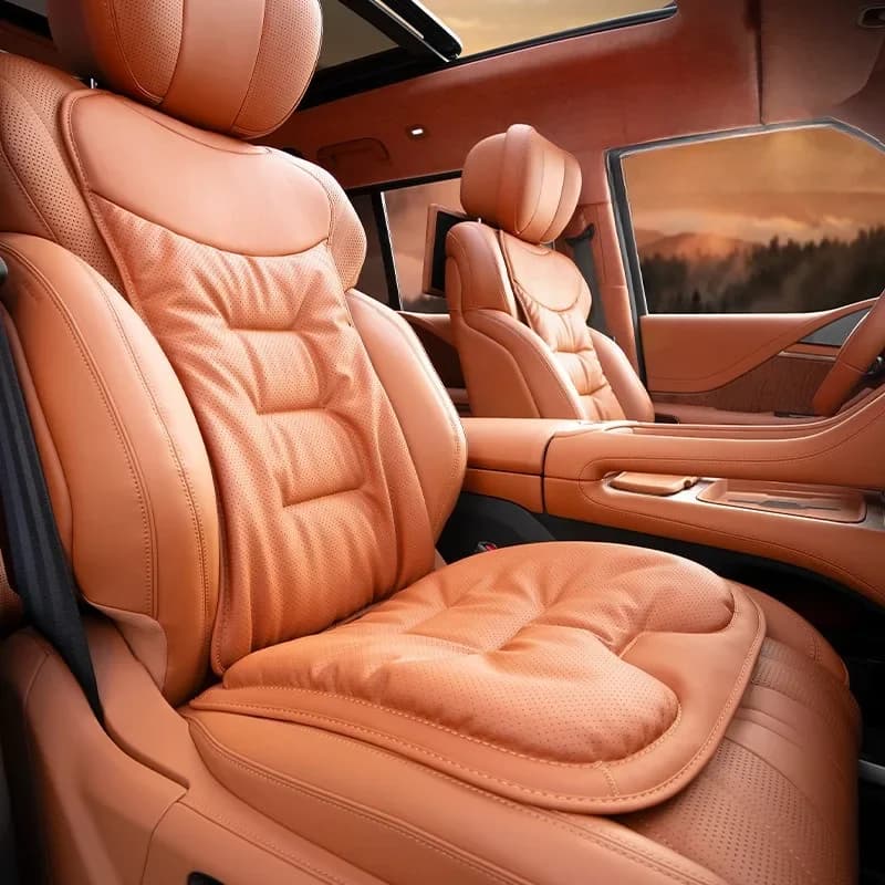 Universal soft car seat covers in leather nappa, breathable seat cushion for interior cars, complete set of car seat covers, car cushion