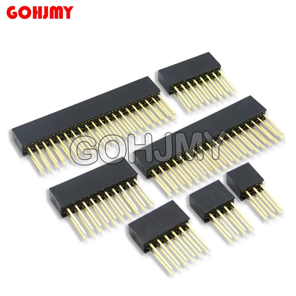 10 PZ 2.54mm Double Fila Female Pin Long 2 ~ 20PIN 11mm PCB Board Pin Header Connector for Arduino For Raspberry PI