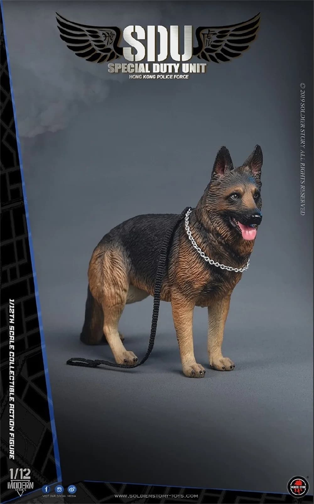 1/12 SoldierStory SSM-003 Asia HK Canine K9 Manipolatore Guinzagli per cani da compagnia Accessori adatti al componente della scena della figura da 6 "