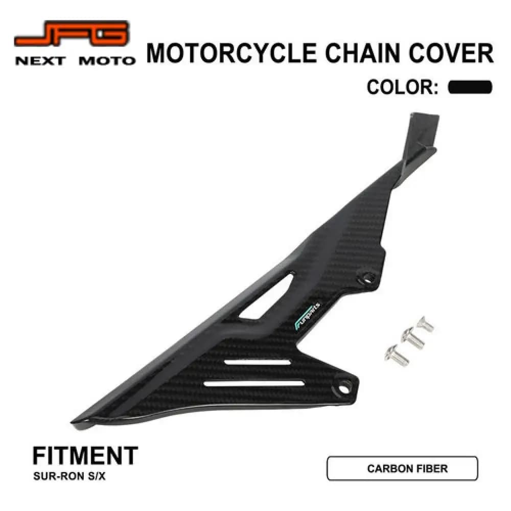 Copricatena in fibra di carbonio Funparts per Light Bee S/X X160 X260 Accessori Moto Ebike Bici Elettrica Dirt Bike
