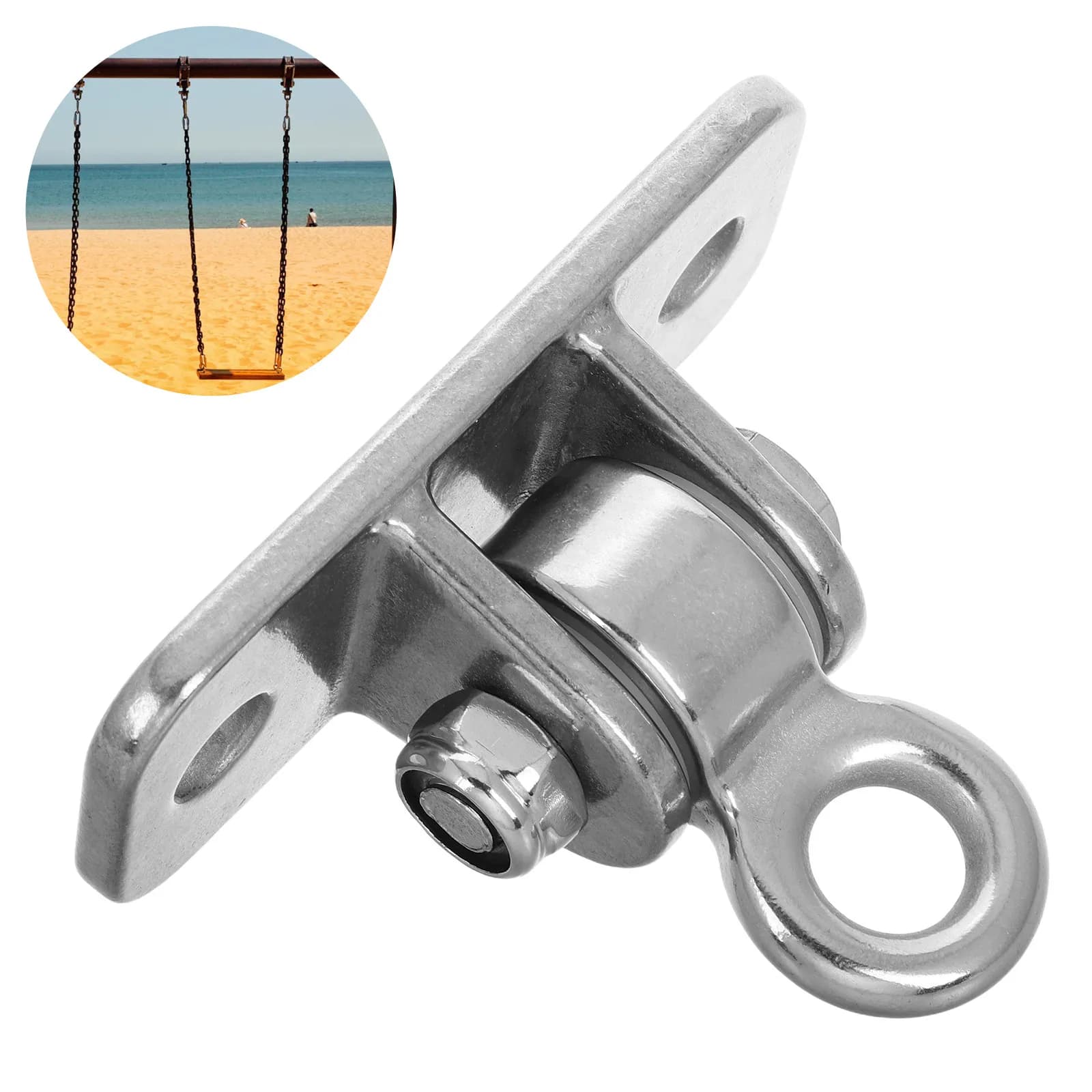 Supporto Girevole in Metallo Premium Resistente per Montaggio a Soffitto per Altalene, Sedie a Dondolo, Sedute Yoga, Altalene da Portico, Sacchi da Boxe, Uso Interno