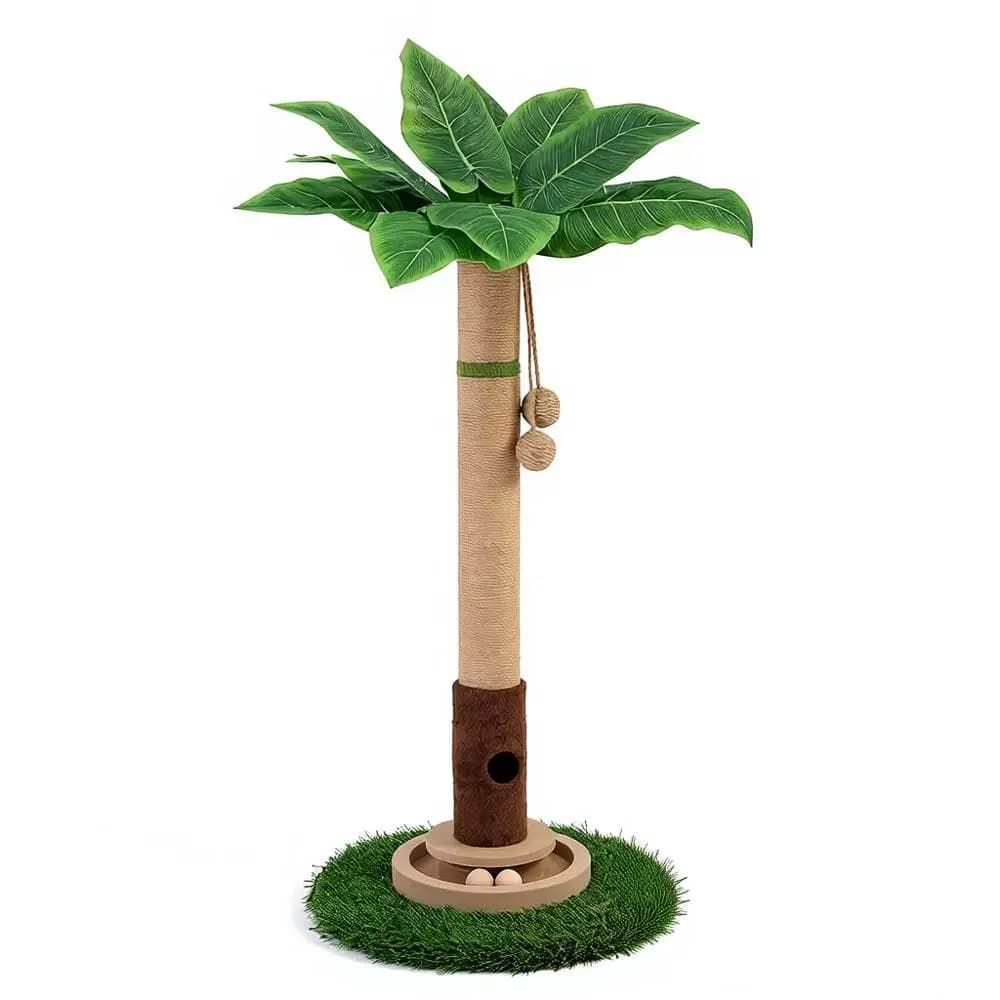 Albero Tiragraffi per Gatti Alto 35 cm con Giocattoli Interattivi per Gatti da Interno