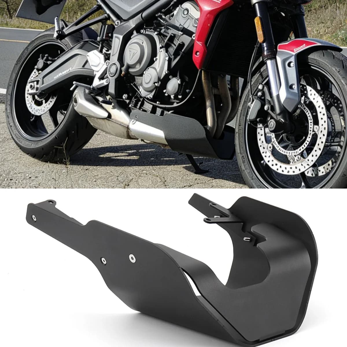 Piastra di protezione sottoscocca per moto, protezione motore, compatibile con Tiger Sport 660 2022- Trident 660 TRIDENT660 2021-