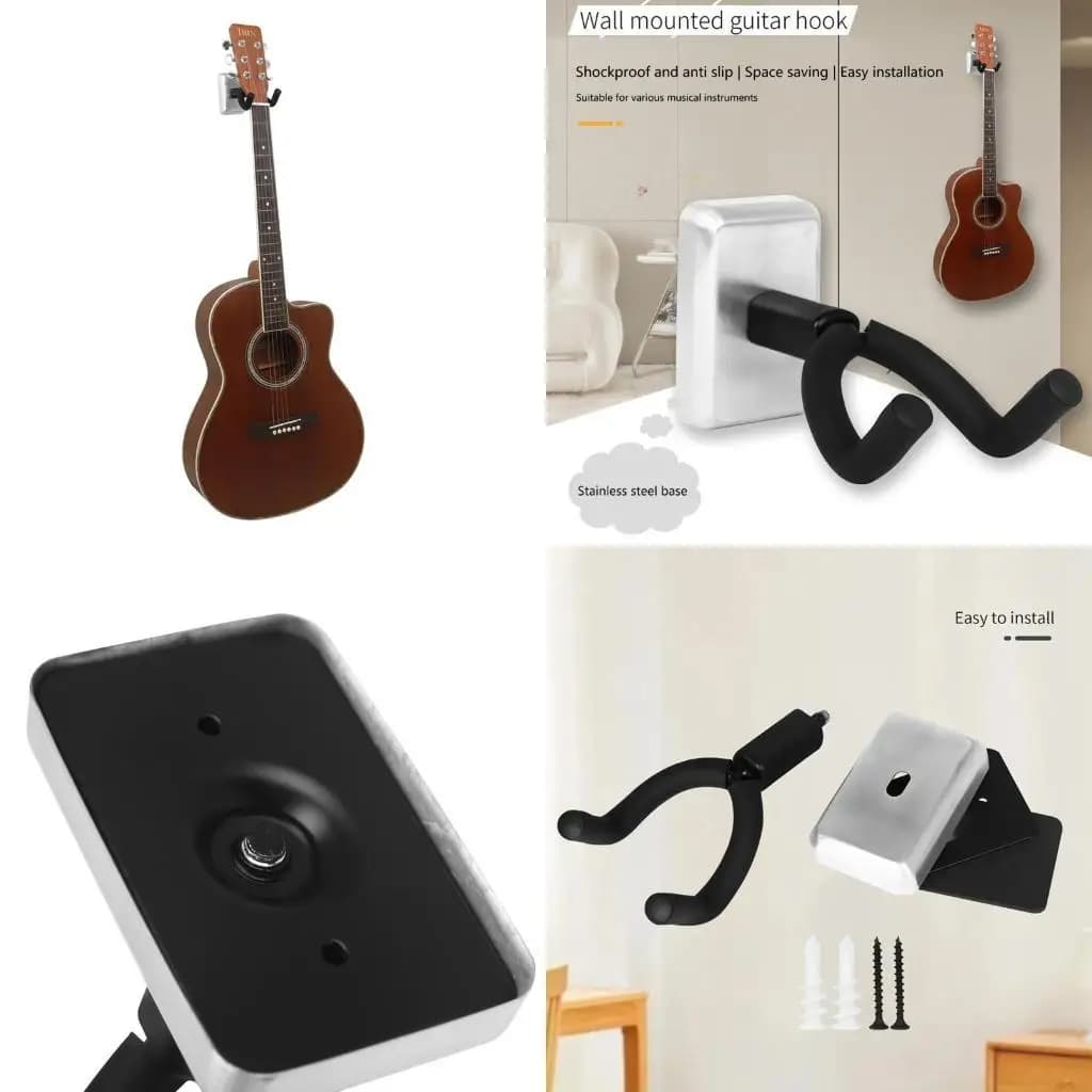 Ganci da parete per chitarra Gancio per chitarra a forma U Supporto da parete per chitarra per chitarra acustica elettrica,