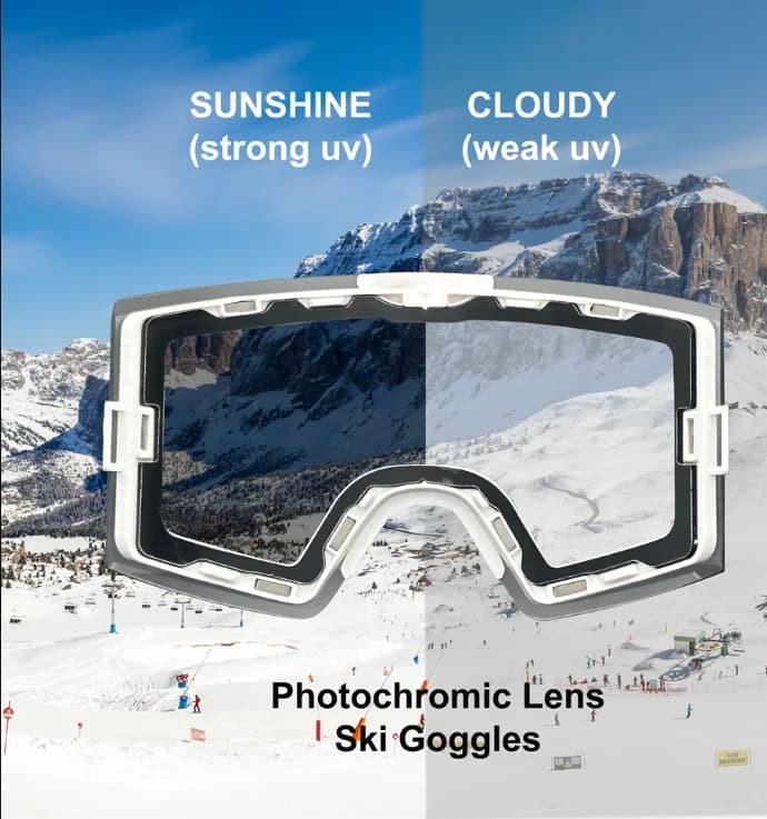 Ski Goggles 100% UV Protection Over Glasses Ski/Snowboard Eyewear for Men Women & Youth Sports Eyewear