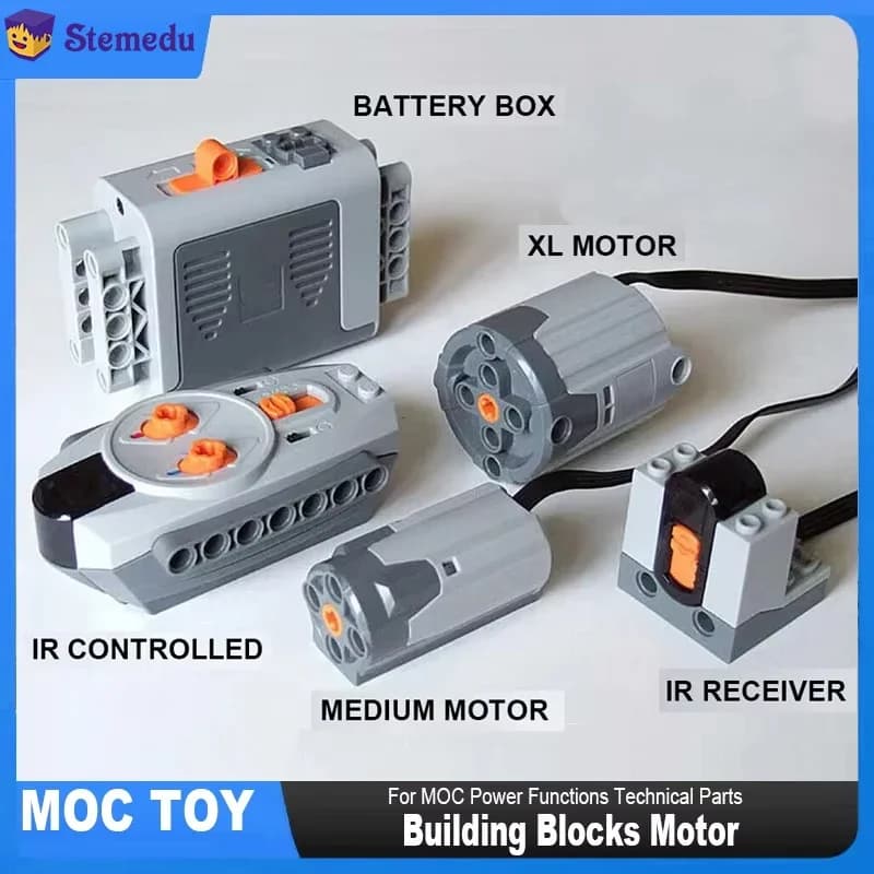 Funzioni di alimentazione Giocattoli fai da te Motore 8883 M Motore 8882 XL 8881 Scatola batteria AA Ricevitore telecomando IR Blocchi di costruzione MOC Power Up
