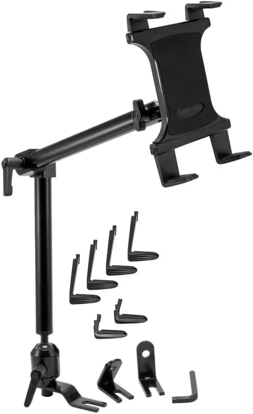 Supporto per Tablet da Auto per Sedile o Paratia, Resistente, per Camion e SUV, Angolo e Altezza Regolabili, Braccio da 22 Pollici, Facile Installazione