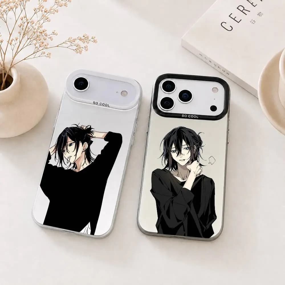 Miyamura Izumi Horimiya Anime Phone Case For iPhone 17,16,15,14,13,12,11 Plus,Pro Max,XS,Colorful Silver Phone case Funda Cover