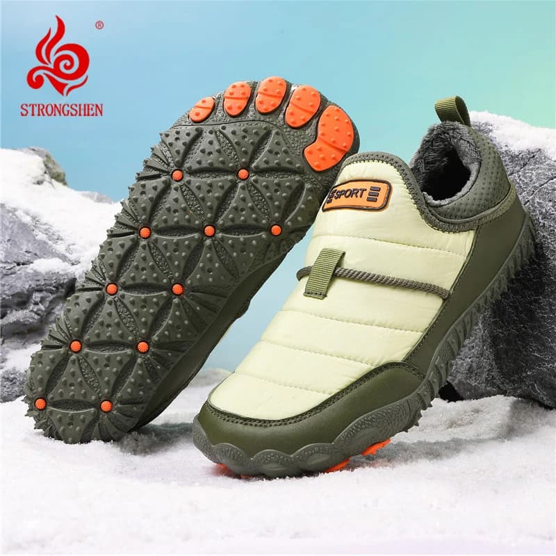 Scarpe invernali da uomo in cotone caldo impermeabili calde antiscivolo stivali da neve casual da esterno scarpe da trekking scarpe sportive da campeggio da trekking unisex