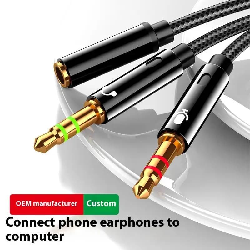 1 Pz 25/50/100 CM Cuffia Microfono Convertitore Audio Y Splitter Per Il Computer 3.5mm Femmina A 2 Doppio 3.5mm Maschio cuffia microfono
