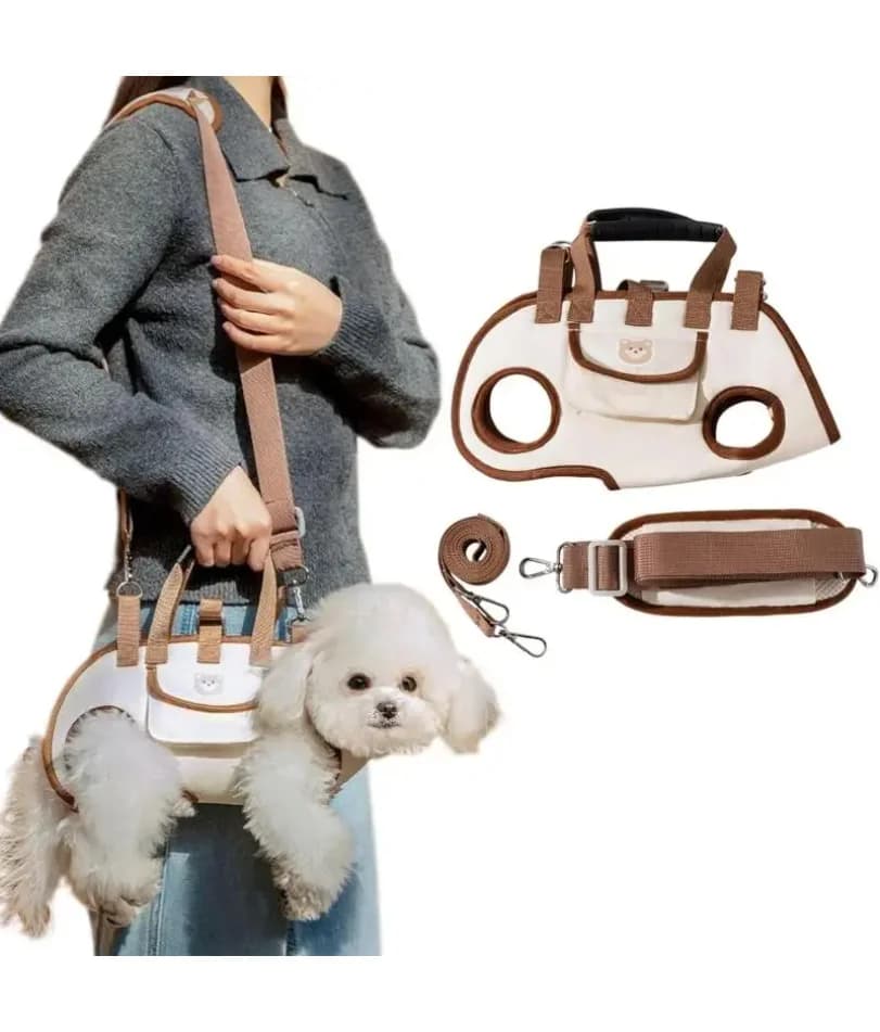 Portable Outdoor Breathable Traction Backpack Dog Leash Cat and Dog Harness Can Be Carried or Crossbody Cat Bag Pet Supplies