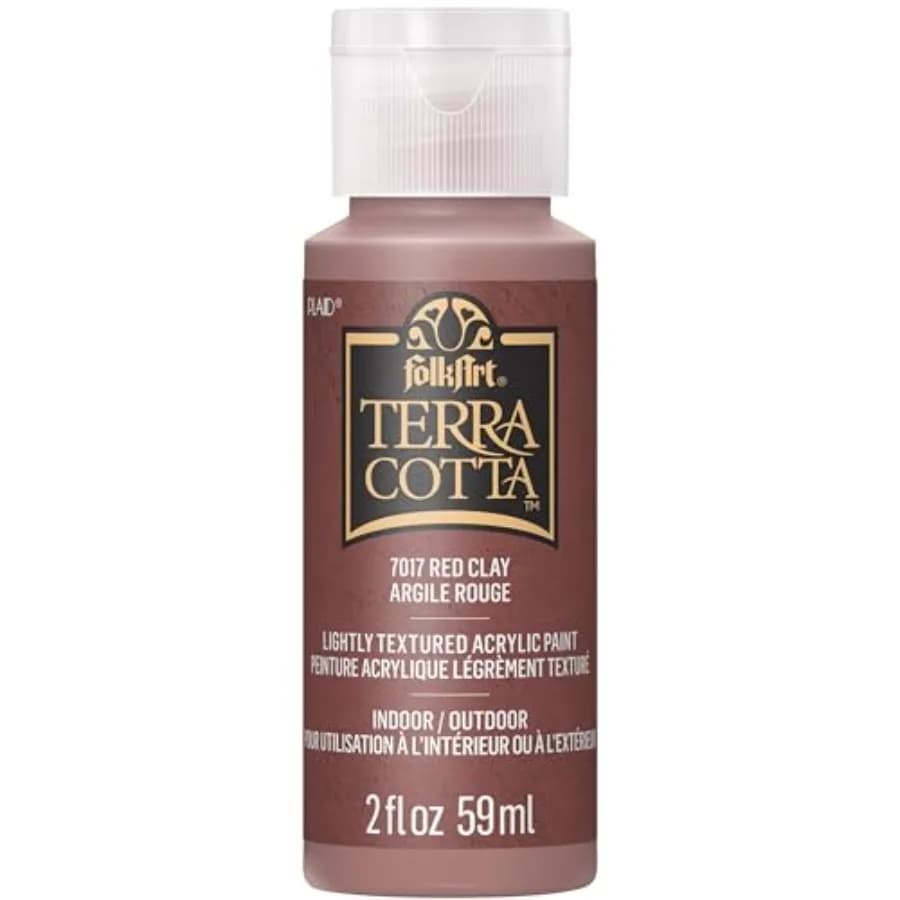 Assorted Acrylic/ 59ml Terra Cotta Paint For Easy To Apply DIY Crafts, Art Supplies With A Textured Finish, 7017