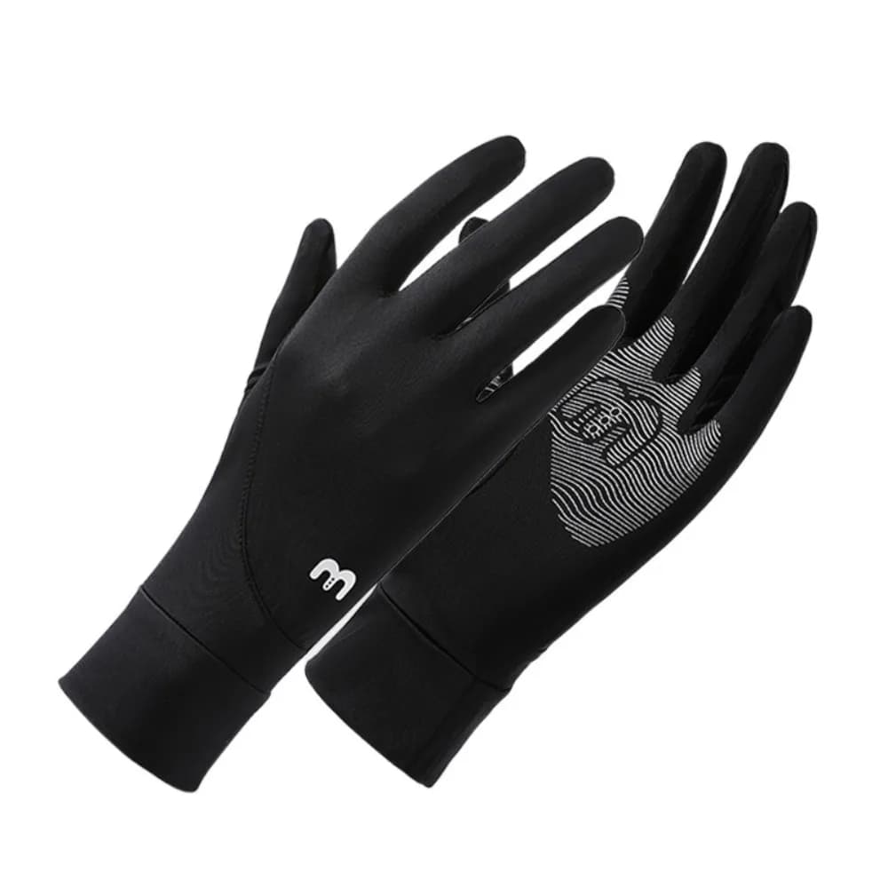Nuovi Guanti Touch Screen in Seta Ghiaccio con Dita a Scomparsa, Altamente Elastici, Protezione Solare, Anti-UV, per Ciclismo e Guida