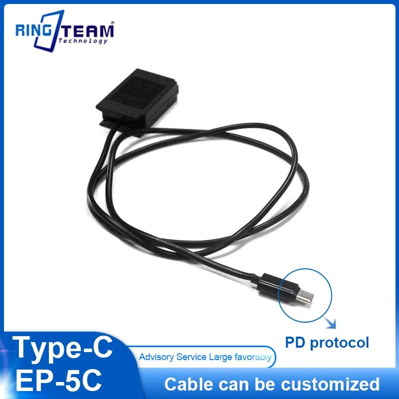 EP-5C USB-C Tipo-C EN-EL20 Dummy Batteria Adattatore di Alimentazione DC Accoppiatore Per Nikon 1 J1 1 J2 1 J3 1 S1 1 V3 1 AW1 COOLPIX UN P950 P1000