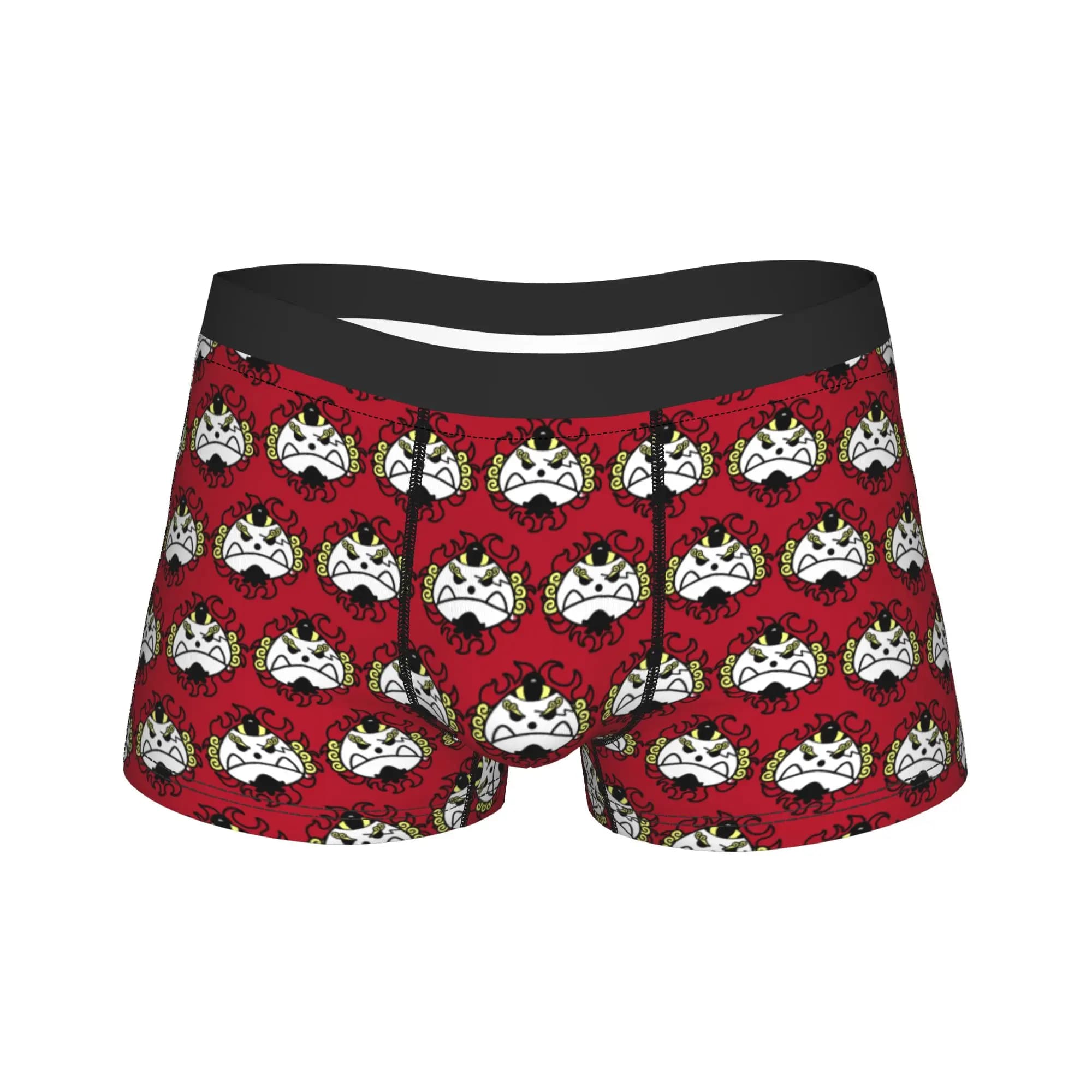 Mutande da uomo in poliestere con bandiera di One Piece, modello Novelty Boxer Jinbe, per taglie forti