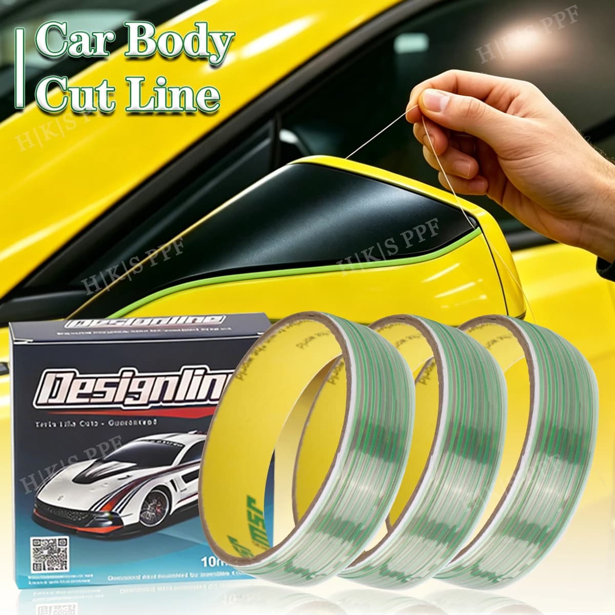 5/10/50m Car Film Cutting Tape Knife Free Package Vinyl Cutting Line Seamless Cutting Tool Car Sticker Styling Tool Accessories