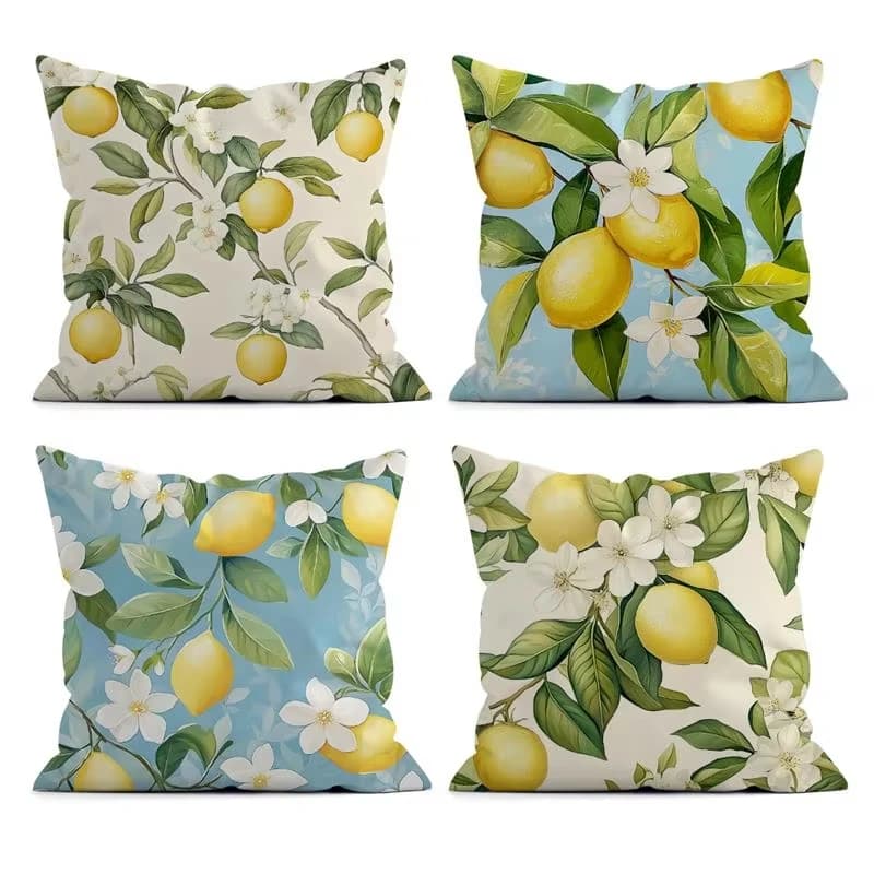 Federa per cuscino decorativa per divano con motivo limone estivo Decorazione per la casa 1 pezzo Federa per cuscino decorativa Cuscino in poliestere C