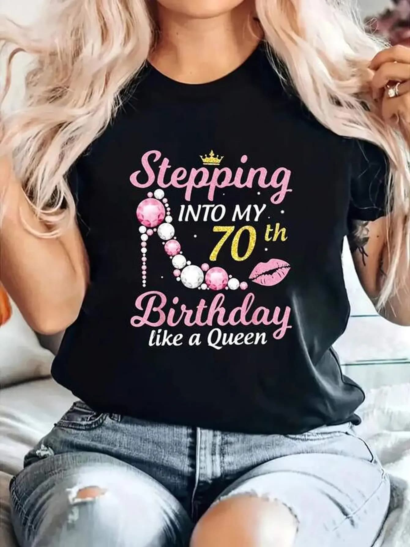Plus Size, Cat And Sushi Graphic Print Plus Size Women's T-Shirt, Short Sleeve Crew Neck Casual Top For Summer & Spring, Women's Clothing