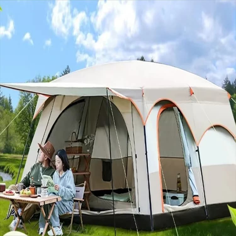 Folding Large Rainproof Sunshade Portable Lightweight Family Outdoor Camping Tent