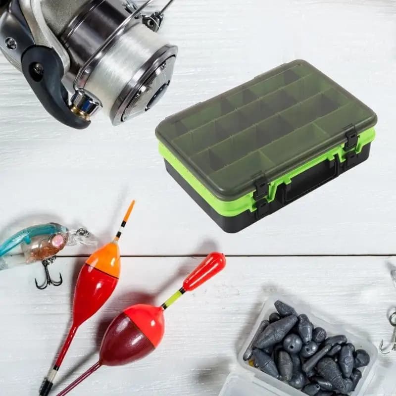 Fishing Lures Hook Storage Container Double Layer Fishing Accessory Case Fishing Tackle Storage Box Multi Compartment