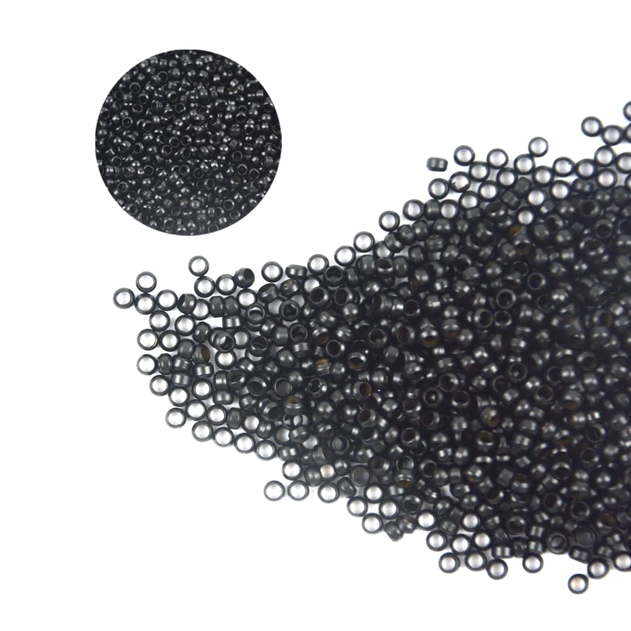 1000Pcs 2.5mm Micro Rings Links Nano Ring Beads Hair Extension Ring No Silicone For Human Hair Wigs Extension
