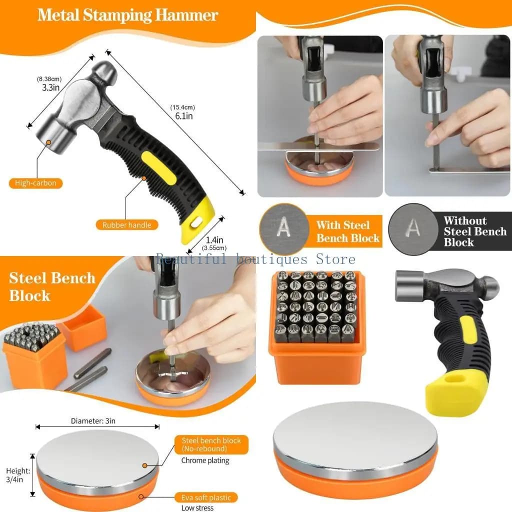 U4LF Sturdy Jewelry Making Stamps Set For Craft And Artisanal