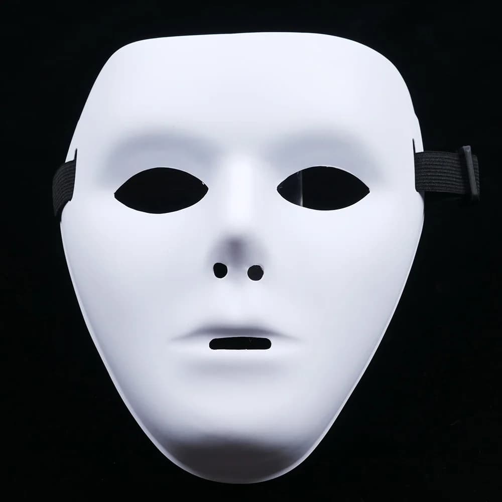 Maschera bianca in PVC di Halloween Maschere per occhi da ballo per uomo e donna Hip-Hop Costume cosplay per feste Decorazione di nozze Prop