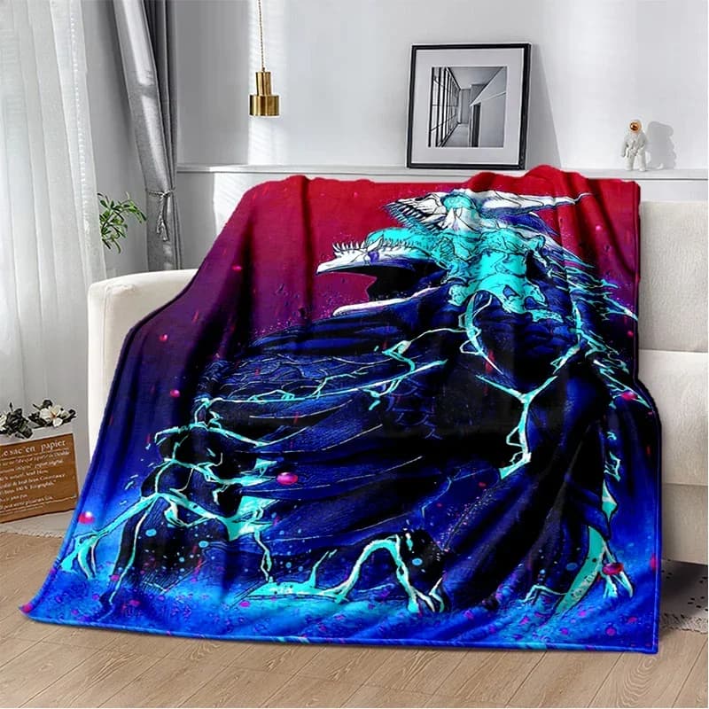 Coperta in flanella morbida 3D con personaggi anime Kaiju No.8 per letto, camera da letto, divano, picnic, coperta per ufficio, regalo per bambini