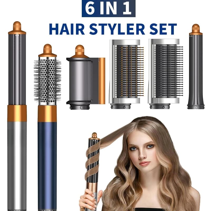 Hot Air Styler 6 In 1 And Hair Brush Set Multi-Stylist With Bigodino Automatic Hairstyle Tools Gift for Women / Lovely