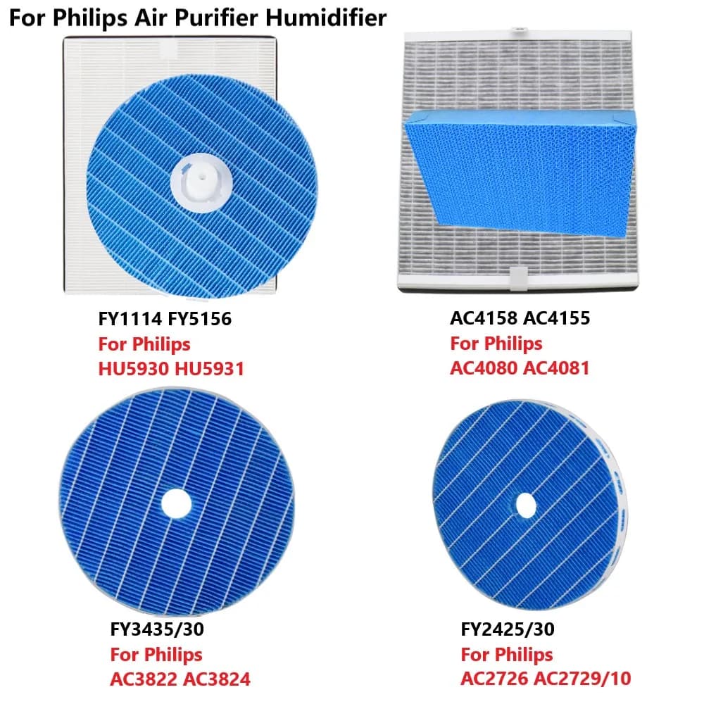 Filtro per umidificatore Philips, FY1114 FY5156 per HU5930, AC4158 AC4155 per AC4080, FY3435 per AC3822, FY2425 per AC2726