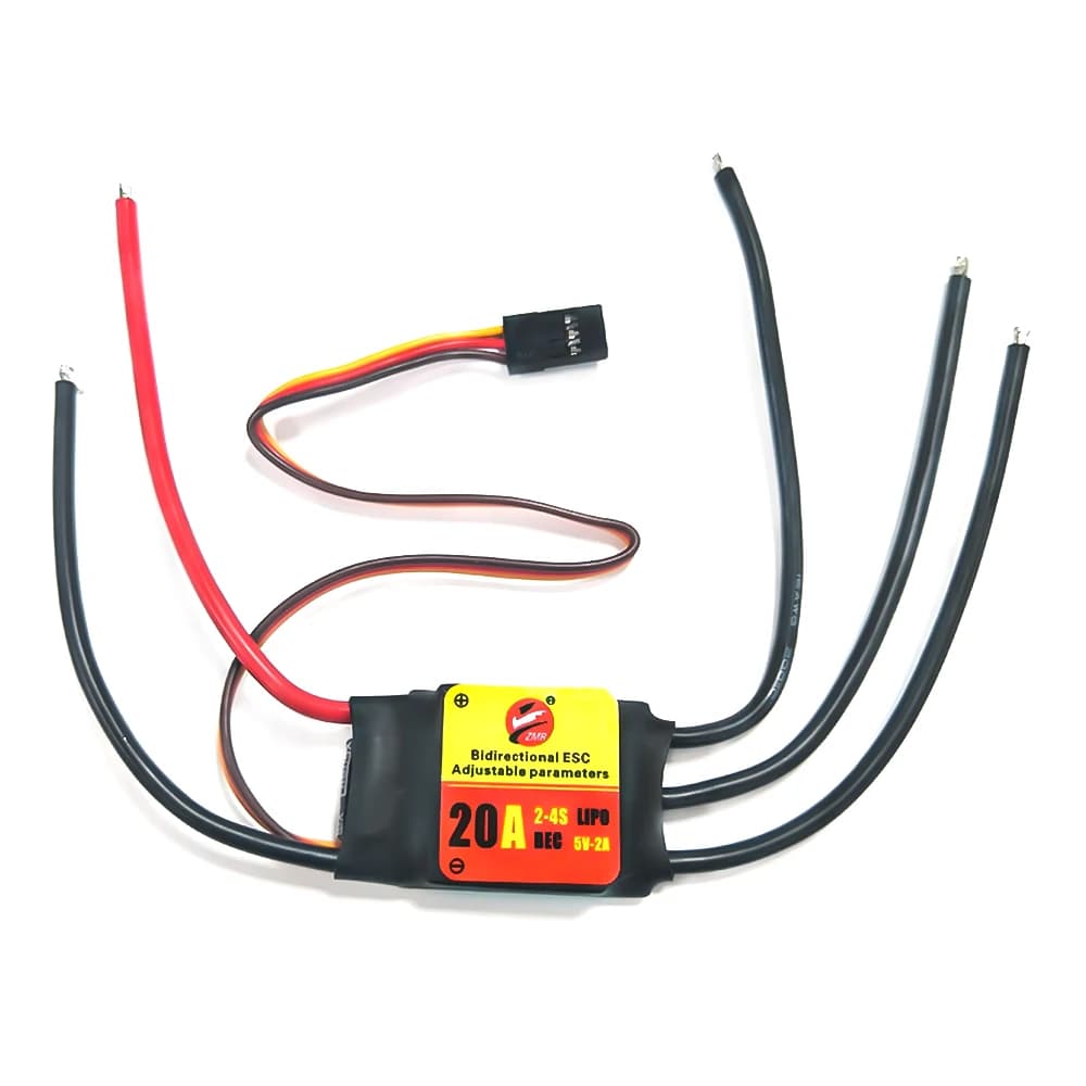 ZMR 12/20/30/40/60/80/100A ESC brushless regolabile bidirezionale per elica subacquea pneumatica per auto telecomandata