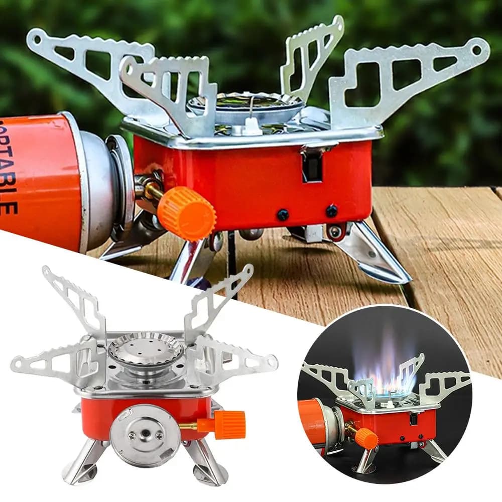New 1 piece folding portable camping gas cooker, tourism equipment for cooking, hiking and picnic