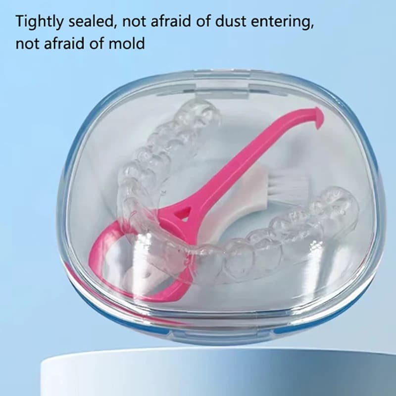 1 Pezzo Contenitore Ortodontico per Apparecchi Dentali Invisibili, Scatola per Retainer, Custodia per Paradenti, Contenitore per Protesi, Organizzatore per Allineatori e Igiene Orale