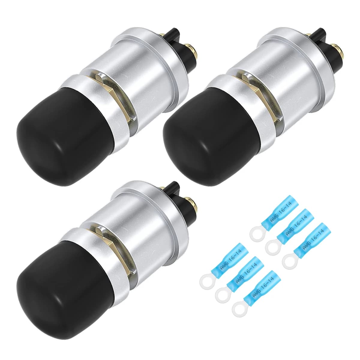 3 pz 60A Accensione Interruttore di Avviamento Del Motore Impermeabile Push Interruttore di Avviamento Per Auto Camion Barca yacht Corno Pulsante di Sostituzione Auto
