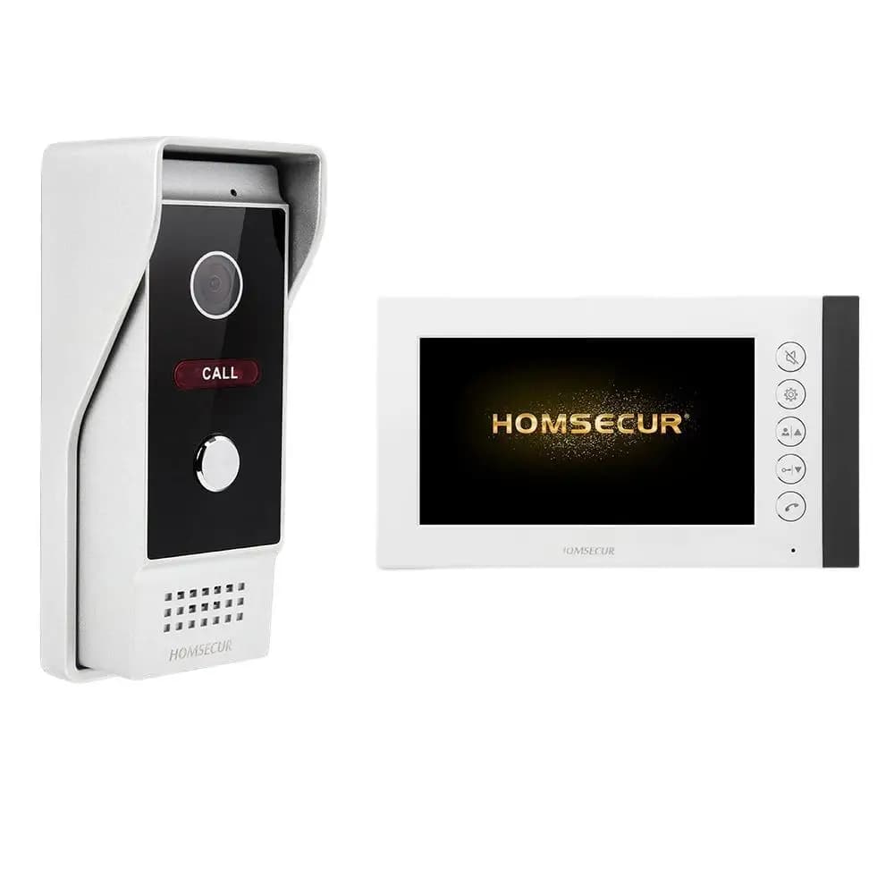 Videocitofono HD HOMSECUR con Sblocco Porta e Monitoraggio Sicurezza