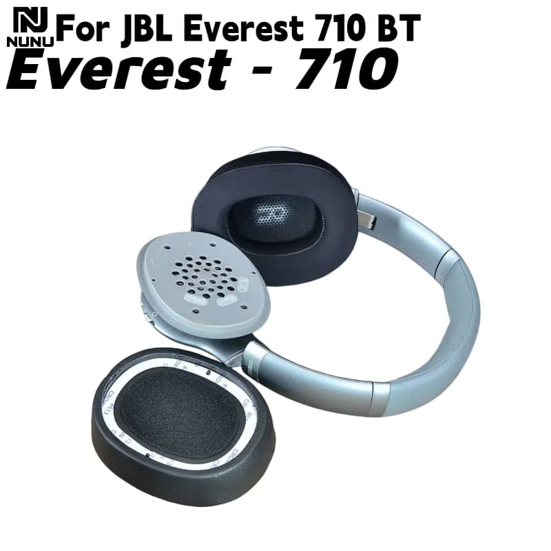 NUNU Replacement Soft Ice gel Ear Pads Cushion / Silicone zipper head beam protective cover For JBL Everest-710 Gaming Headset