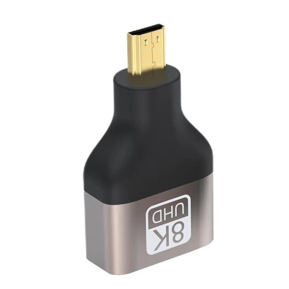 Adattatore Convertitore Mini Micro HDMI Maschio a HDMI 2.1 Femmina 8K@60Hz per Fotocamera Tablet Laptop