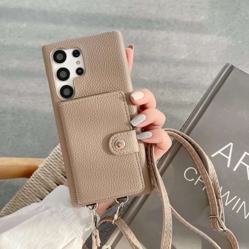 Crossbody Phone Case for Samsung Galaxy S23 FE S25 S24 Ultra S22 S21 Plus A55 A15 A25 A35 A26 A36 A56 Wallet Card Holder Cover
