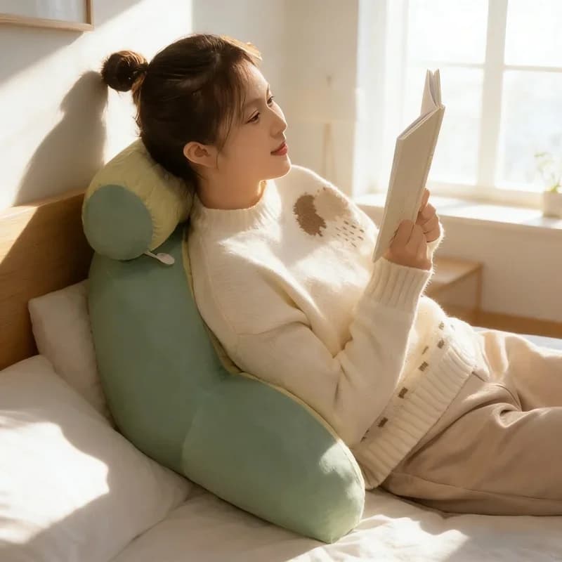Cuscino per la schiena e la vita in seta ghiaccio per donne in gravidanza, multifunzionale per letto e divano, cuscino per la lettura, supporto lombare per la gravidanza