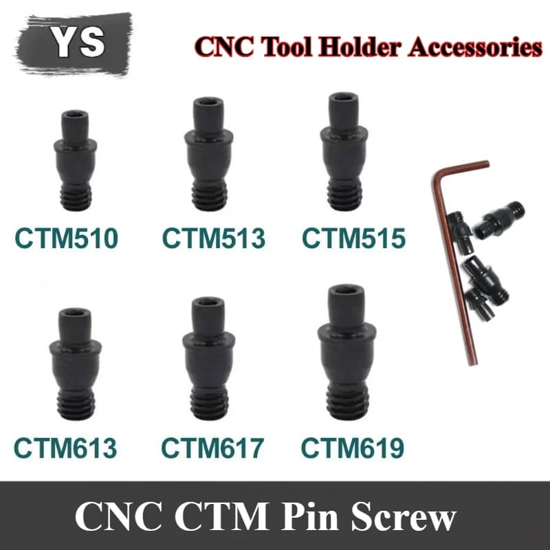 10Pc Tornio CNC Tornitura CTM Utensili da taglio a vite Parti Vite a perno esagonale interno CTM510 CTM513 CTM515 CTM613 CTM617 CTM619 10 CTM822