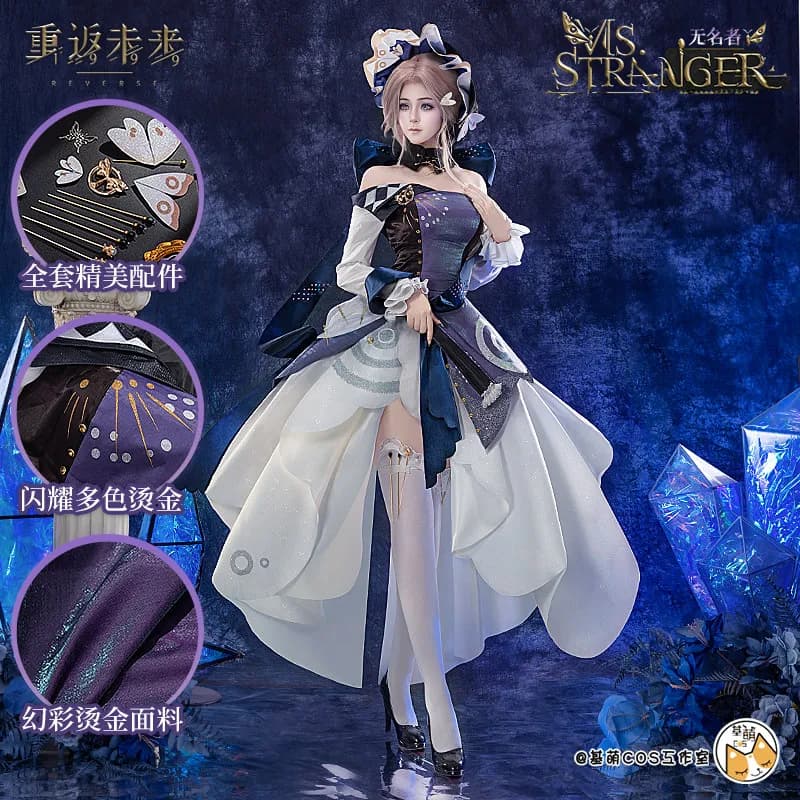 Reverse:1999 Ms. Stranger (Madam Z) Cosplay Costume, Game Uniform Outfit, Halloween Carnival Party Costume for Women