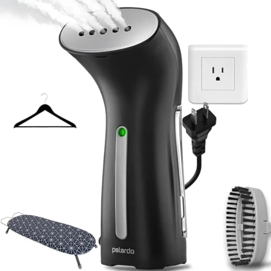 Stiratore a Vapore da Viaggio - Stiratore Portatile Compatto per Vestiti con Rotazione a 360° ° Tecnologia Anti-Spill, Rimuovi-Pieghe Professionale