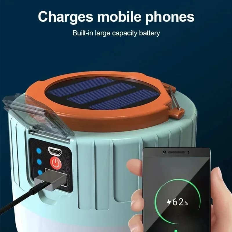 1-2 Pezzi Lampada Solare da Campeggio IPX5 Impermeabile, Luce Esterna con Telecomando, Power Bank, Lampada LED per Tenda, Attrezzatura da Campeggio Portatile e Resistente