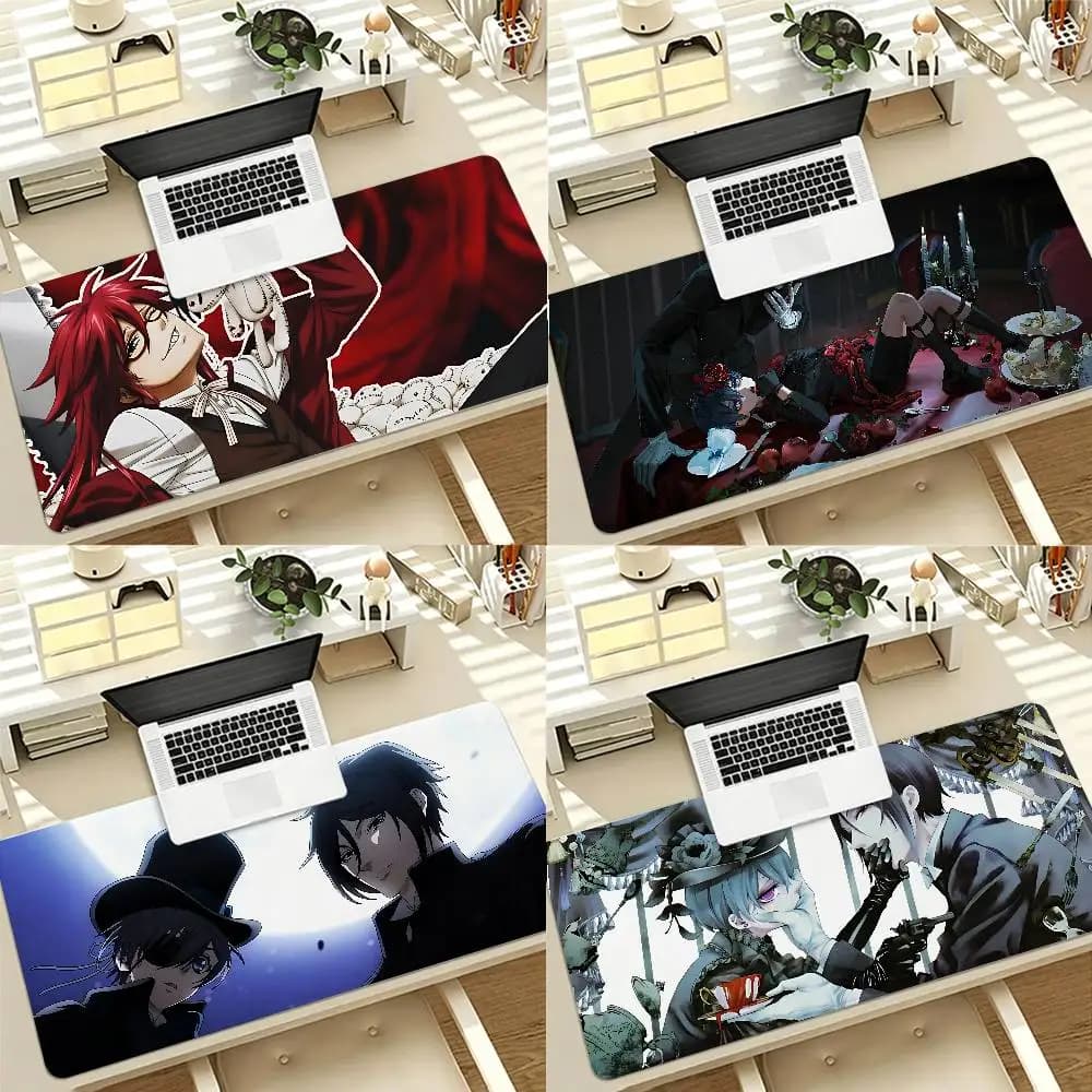 Cool B-Black Butler-S Gaming Mouse Pad Non-Slip Lock Stitched Edge Large Office Desk Mat For Computer And Keyboard